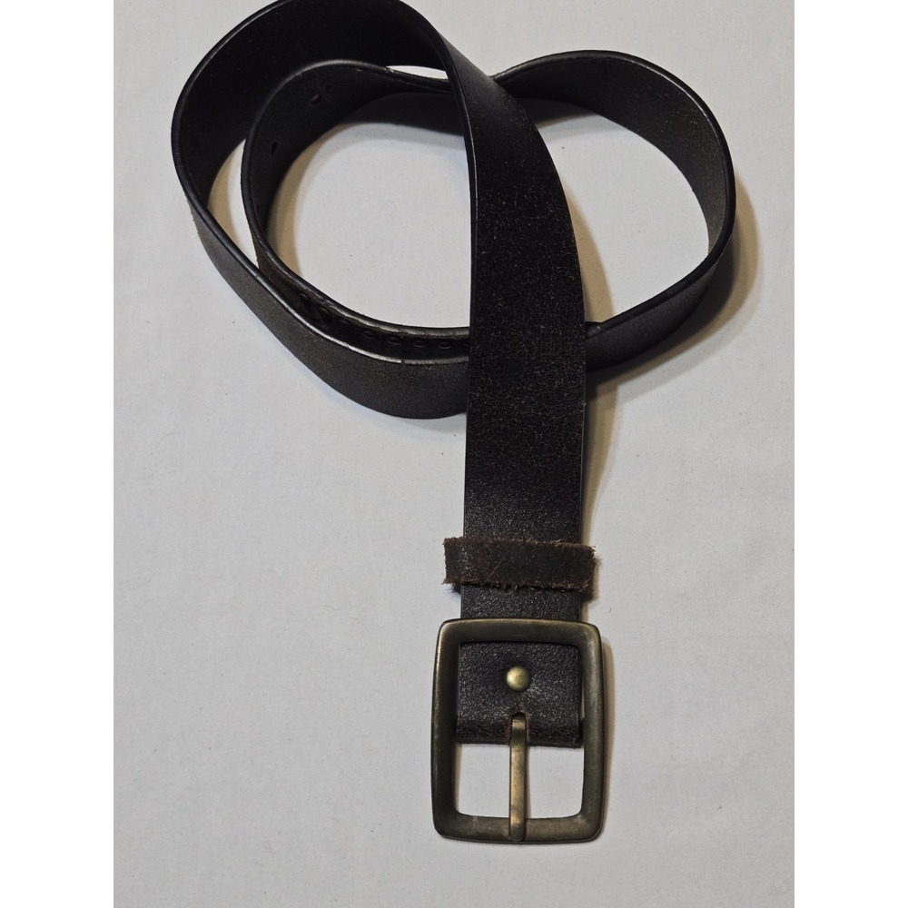 Y2K Bitten Sarah Jessica Parker Dk Brown Leather Belt Brass Buckle Studs Med/33"